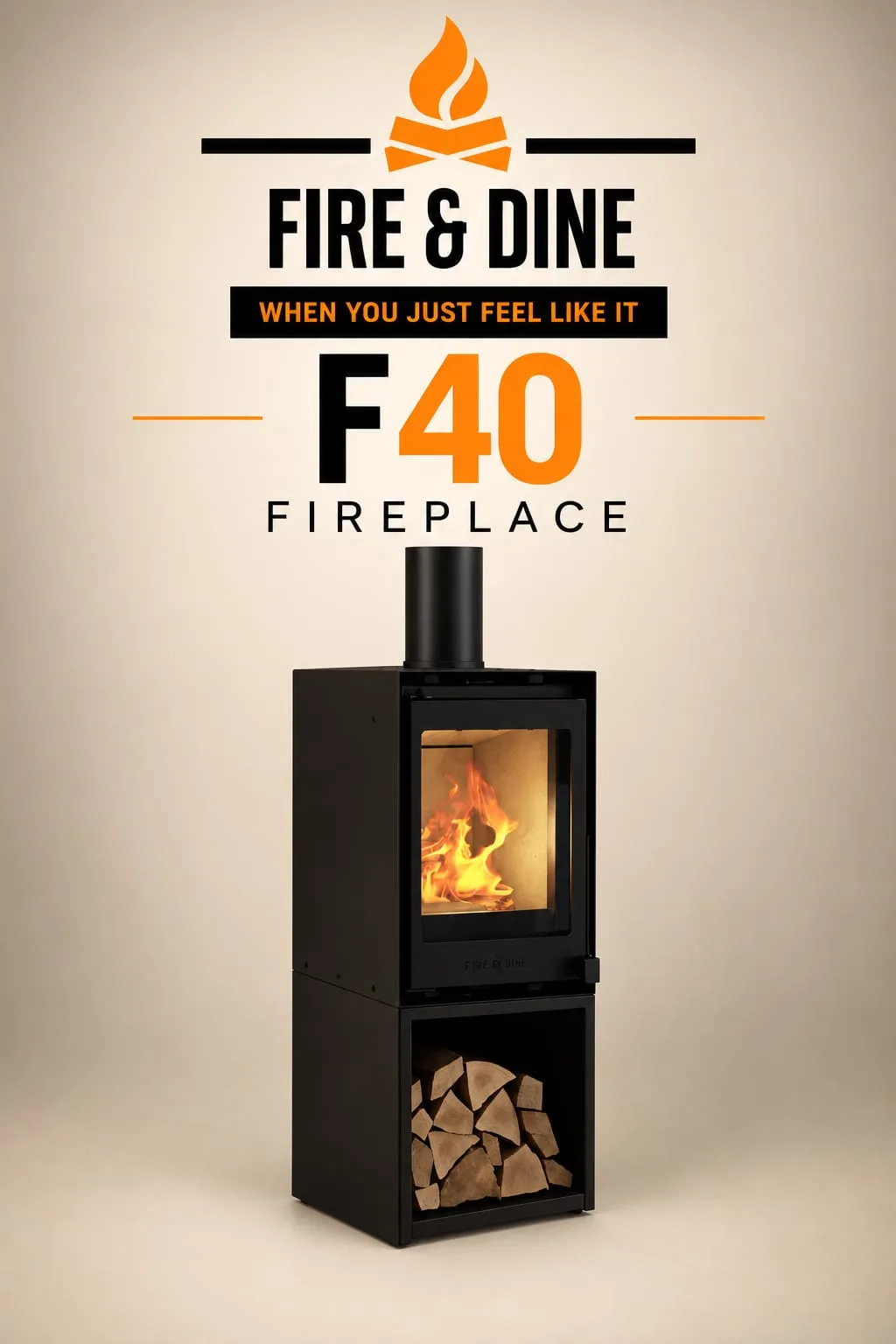 Forge F40 Freestanding Closed Combustion Fireplace