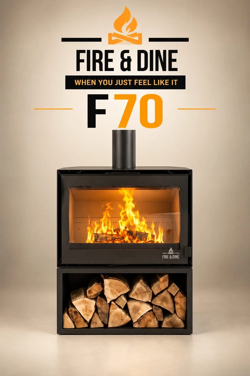 Forge F70 Freestanding Closed Combustion Fireplace