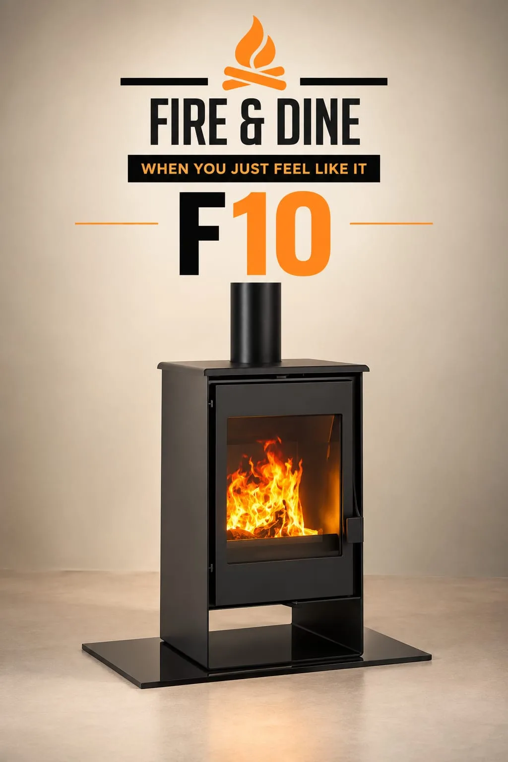 Forge TEN Wood Burning Closed Combustion Fireplace