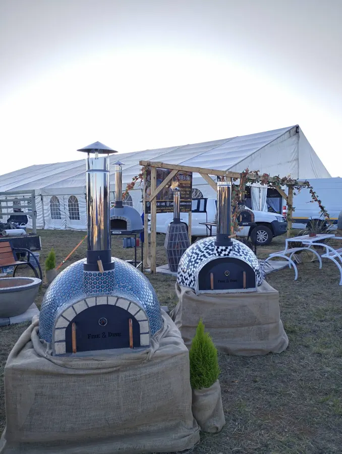 Fire & Dine Expo Stand at Dusk