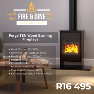 Forge TEN Wood Burning Closed Combustion Fireplace